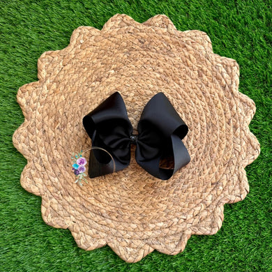 5in Black Ribbon Bow