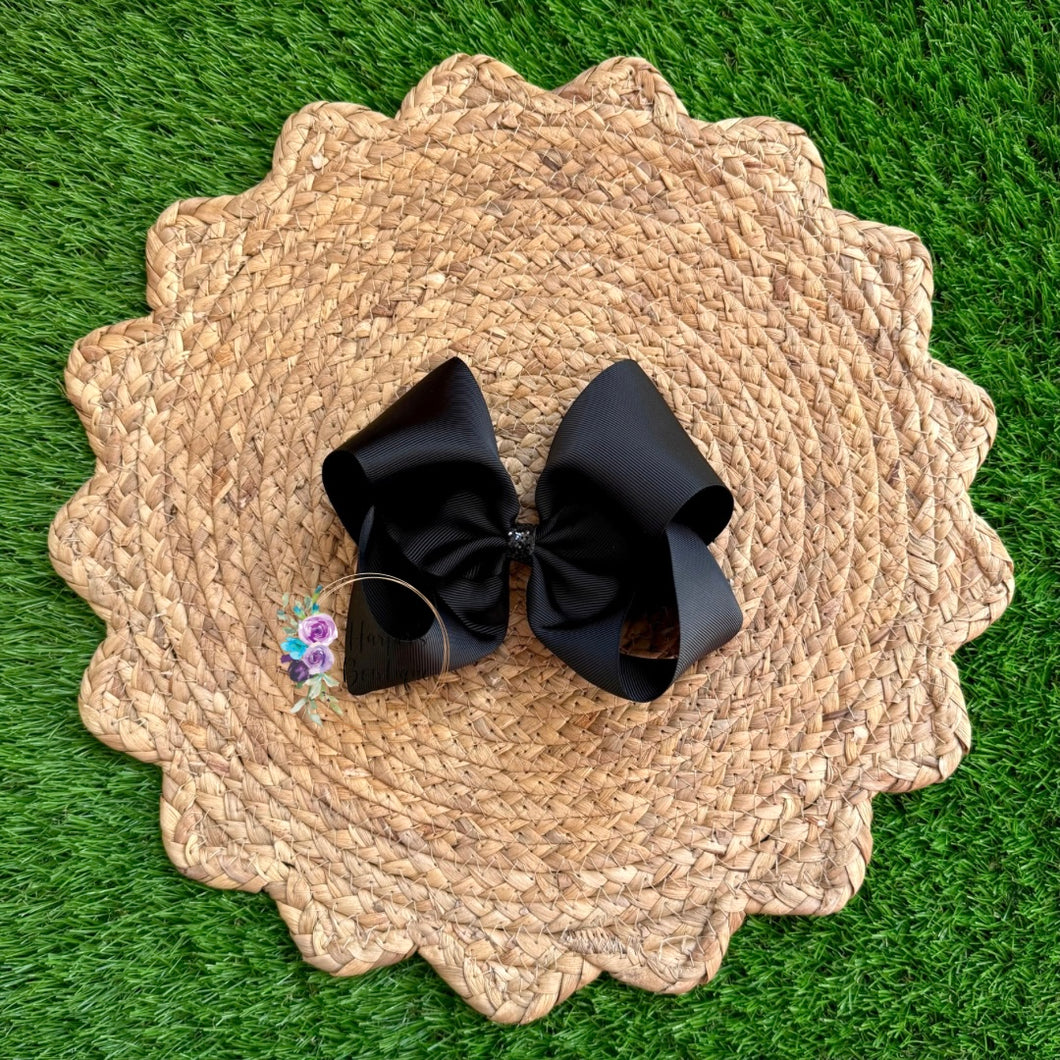 5in Black Ribbon Bow
