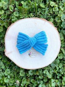 4in Blue Knotted Bow