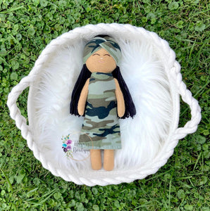 Camo Large Felt Doll