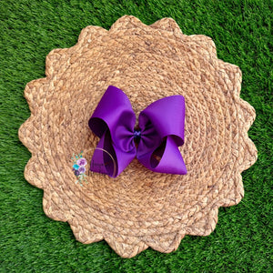 5in Purple Ribbon Bow