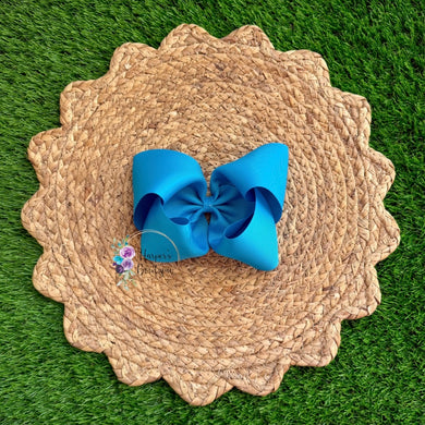 5in Blue Ribbon Bow