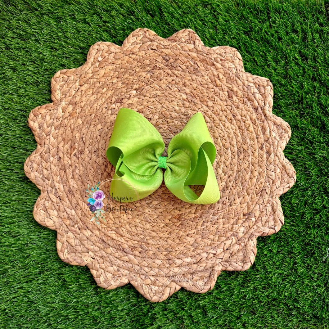 5in Lime Ribbon Bow