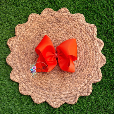5in Darker Orange Ribbon Bow