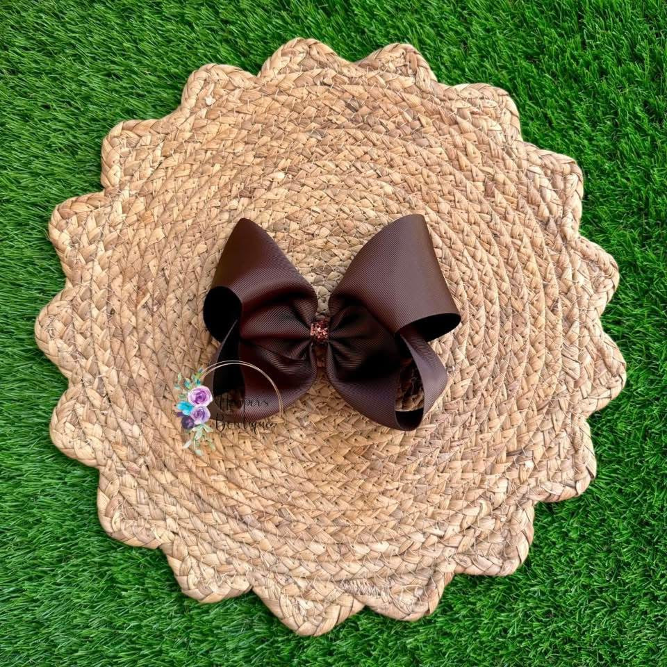 5in Brown Ribbon Bow