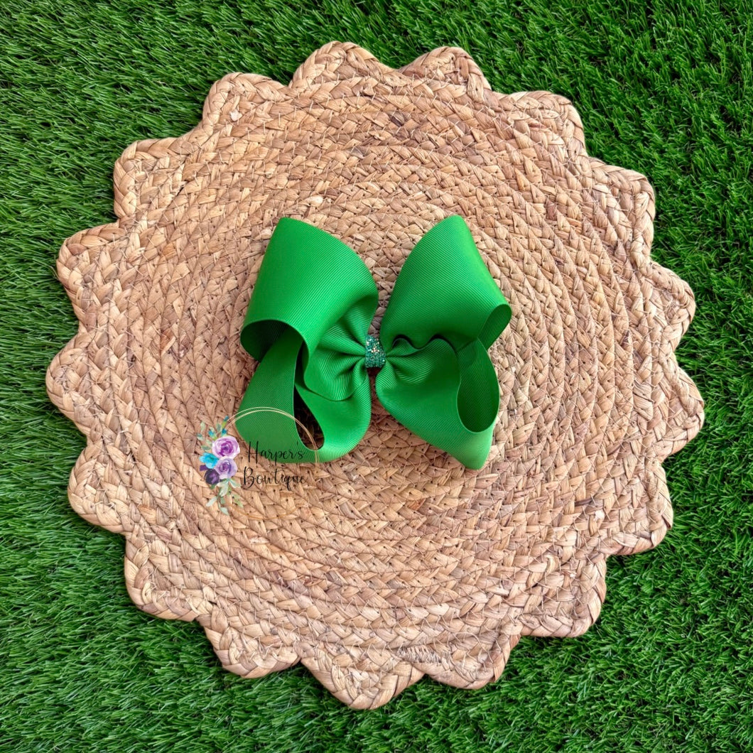 5in Green Ribbon Bow