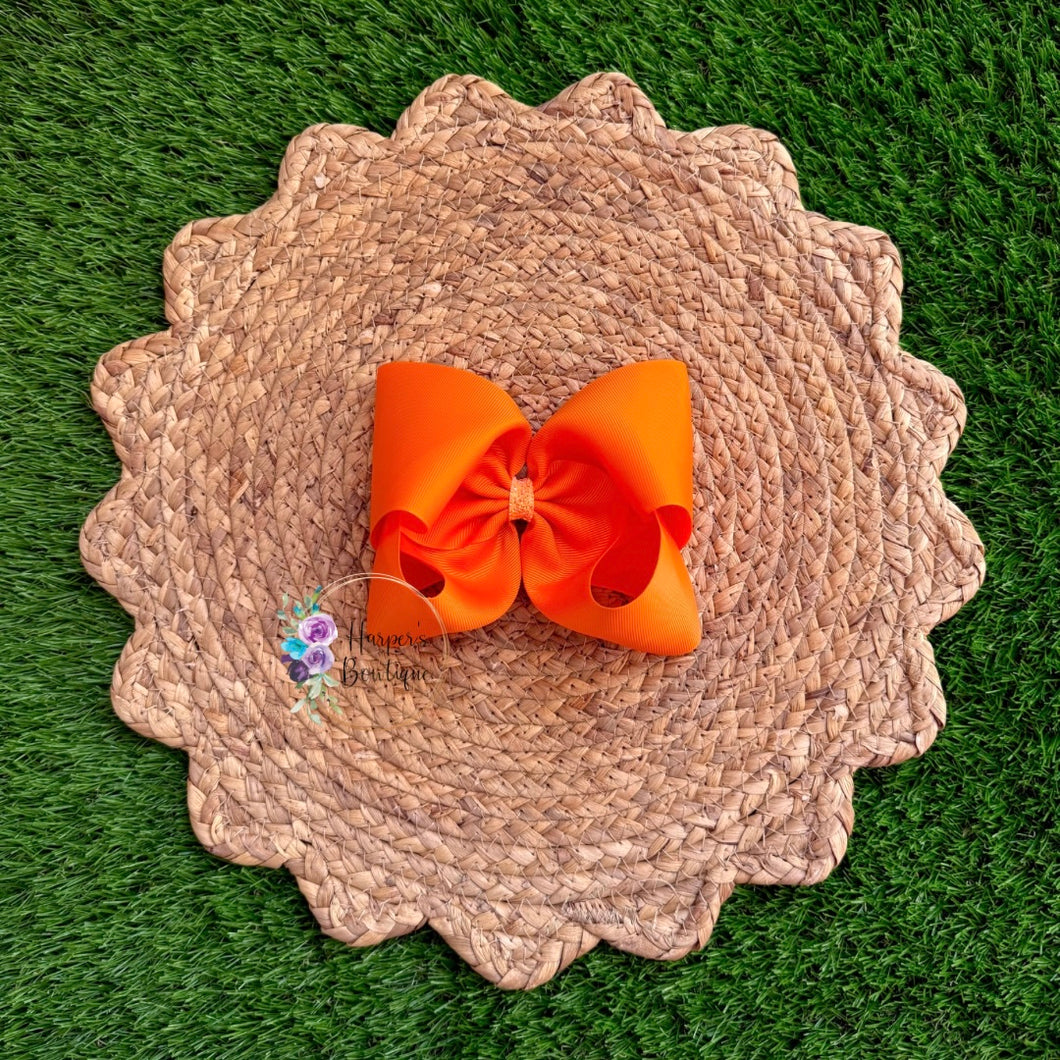 5in Light Orange Ribbon Bow