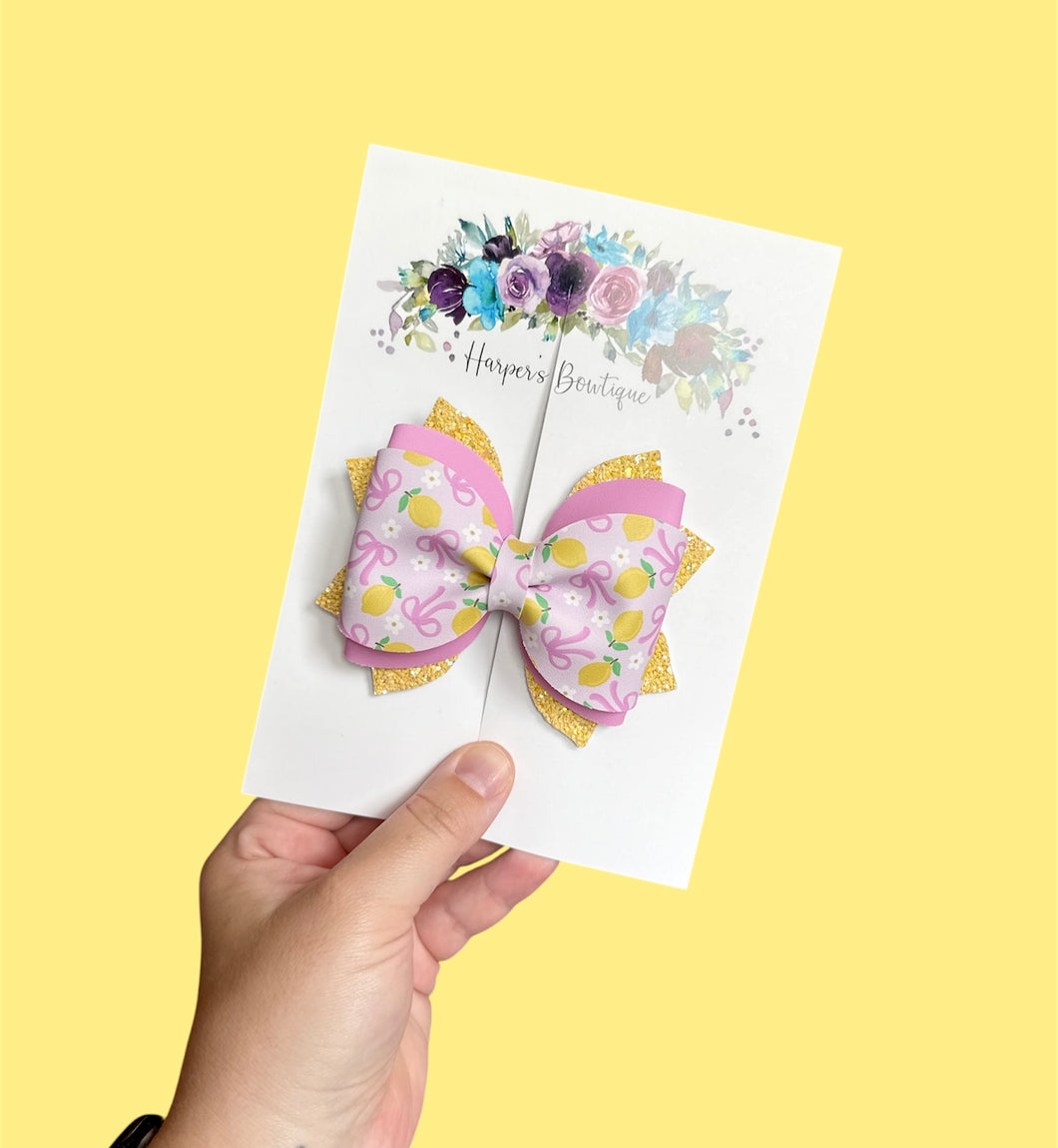 4.5in Lemon Phoebe Bow