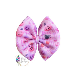 5in Pink Halloween Puff Bow