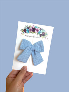 4in Baby Blue Knotted Bow